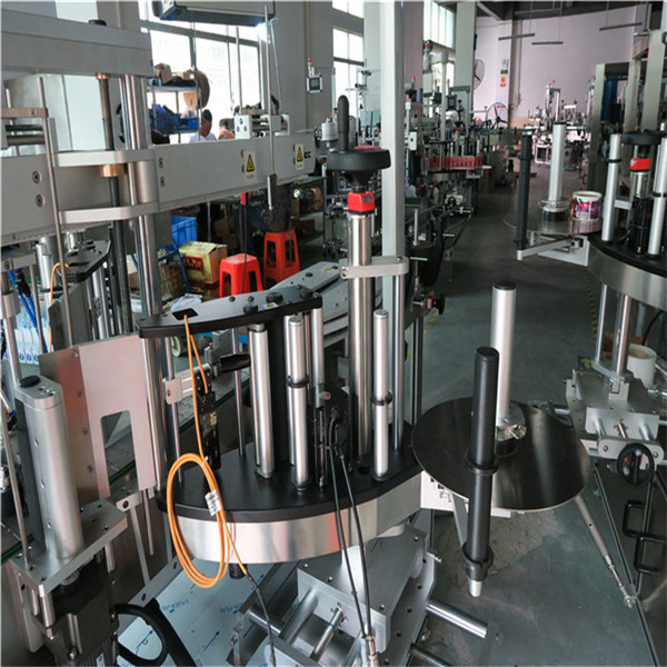 प्लास्टिक / ग्लास बाटली डबल साइड लेबलिंग मशीन, स्क्वेअर बाटली लेबलर