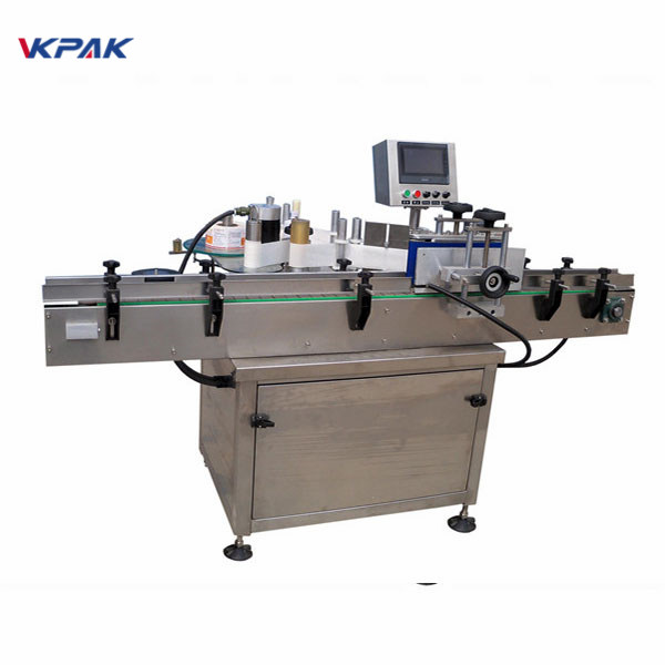 एसयूएस 304 सर्वो मोटर स्वयंचलित गोल बाटली लेबलिंग मशीन पीएलसी नियंत्रण