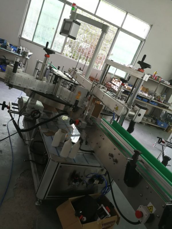 सेल्फ hesडझिव्ह स्टीकर लेबलिंग मशीन फ्रंट अँड बॅक साइड, बाटली लेबल अ‍ॅप्लिकेटर